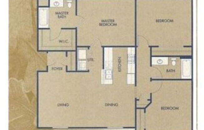 3 beds, 2 baths, 1,304 sqft, $1,453