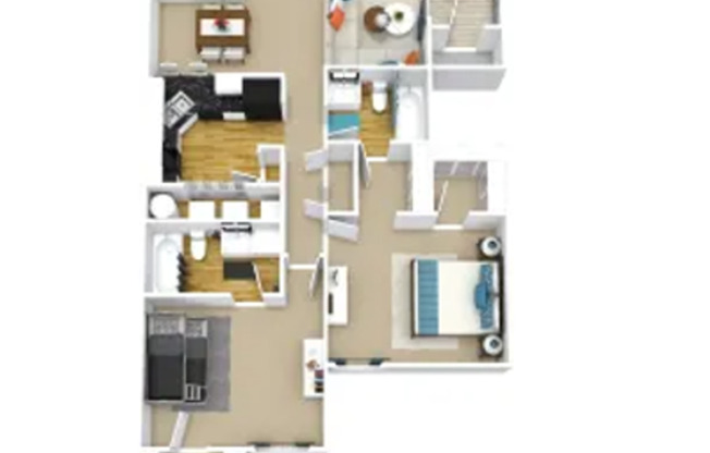 2 beds, 2 baths, 1,023 sqft, $1,594, Unit 14-307