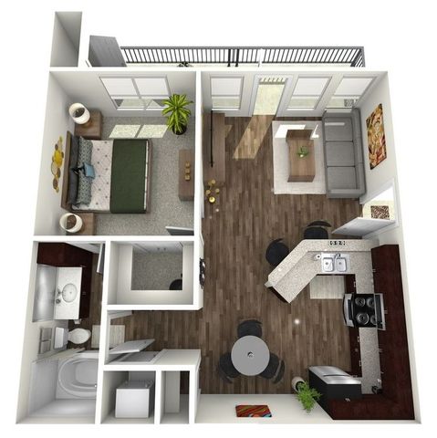 1 bed, 1 bath, 675 sqft, $1,190
