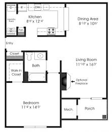 1 bed, 1 bath, 770 sqft, $1,824