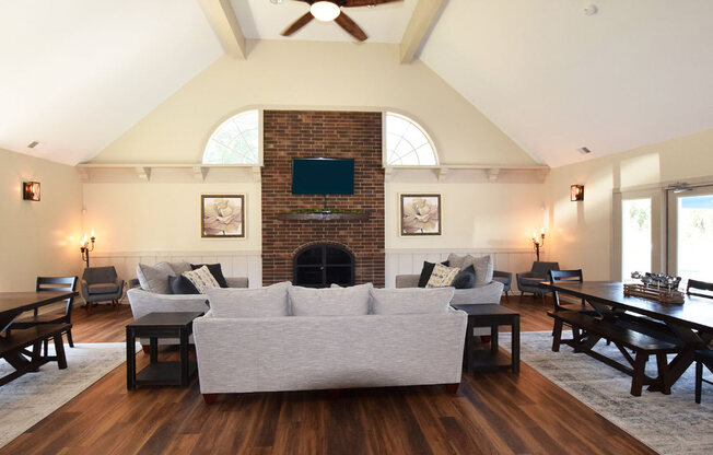 Clubhouse with High Ceilings at Irish Hills Apartments, Indiana