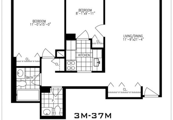 2 beds, 1.5 baths, $5,900, Unit 10M