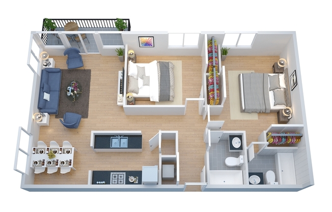 2 beds, 2 baths, 930 sqft, $3,375, Unit 309