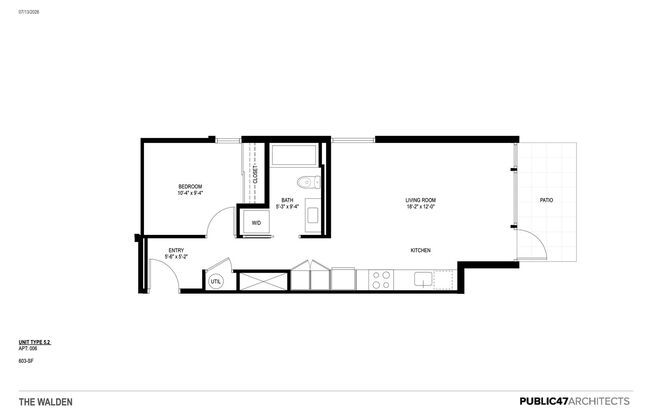 1 bed, 1 bath, 485 sqft, $1,795, Unit Unit 01