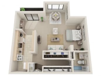 Studio, 1 bath, 600 sqft, $1,210