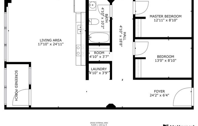 2 beds, 1 bath, 960 sqft, $1,475, Unit 312