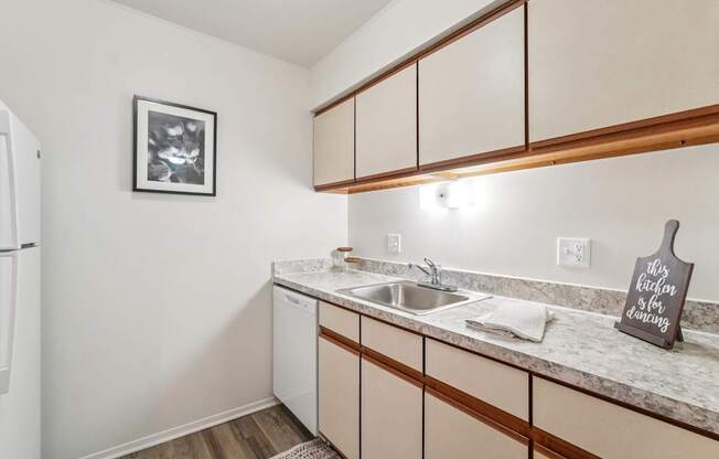 Kitchen at Eastwood Village Apartments in Clinton Township