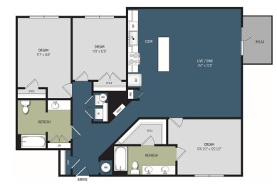 3 beds, 2 baths, 1,540 sqft, $2,835