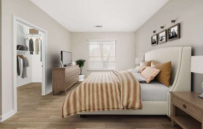 Bedroom at Bridgewater Apartments, Duluth, 30096
