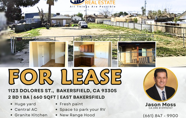 2 Bd 1 Ba Home | Huge Lot in East Bakersfield