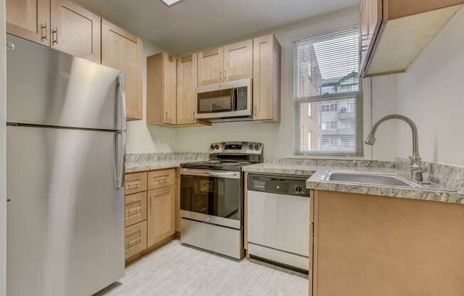 Remodeled Studio Kitchen at Stockbridge Apartment Homes, Washington, 98101