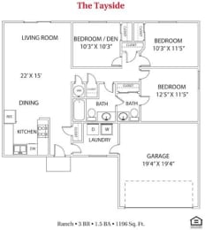 3 beds, 1.5 baths, 1,195 sqft, $1,770