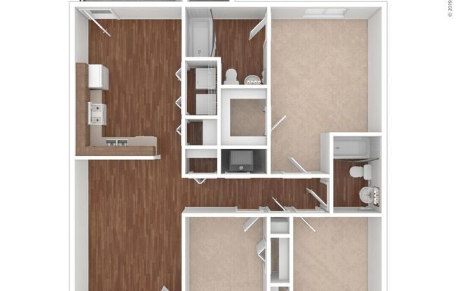 3 beds, 2 baths, 1,116 sqft, $1,364