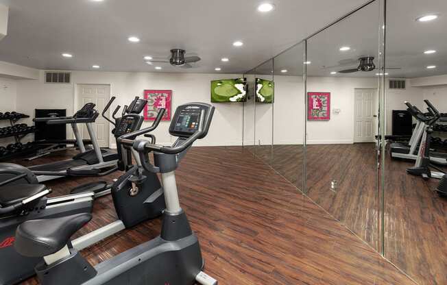 Fitness Center With Modern Equipment at 55+ FountainGlen Rancho Santa Margarita, California