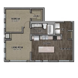 1 bed, 1 bath, 853 sqft, $1,715