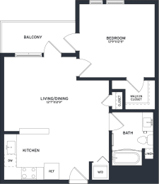 1 bed, 1 bath, 661 sqft, $3,743