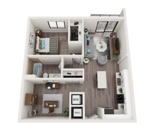 1 bed, 1 bath, 750 sqft, $2,422