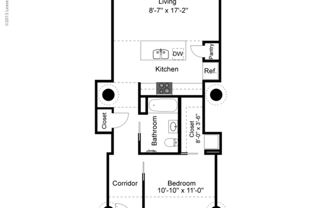 1 bed, 1 bath, 675 sqft, $1,400