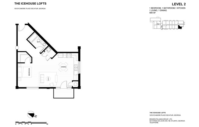 Studio, 1 bath, 680 sqft, $1,525, Unit A-506