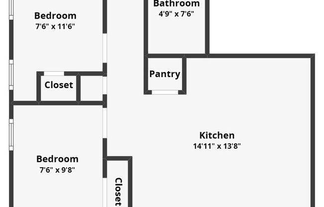 2 beds, 1 bath, 475 sqft, $1,595, Unit 3