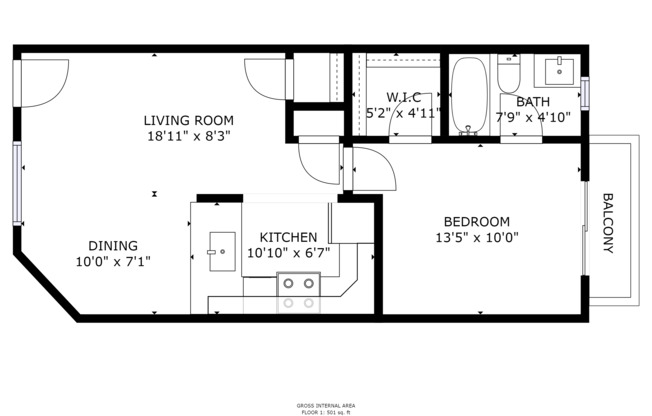 1 bed, 1 bath, $2,250