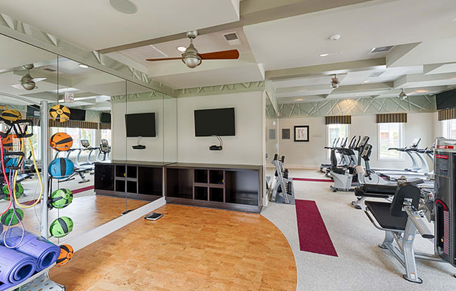 Fitness center and yoga area