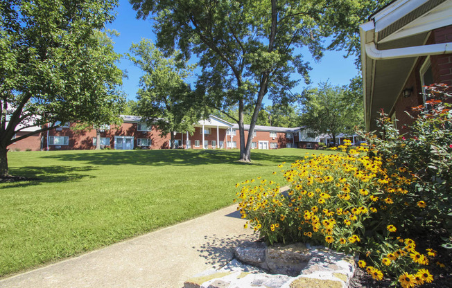 This is a photo of the grounds/building exteriors at Colonial Ridge Apartments in Cincinnati, OH.