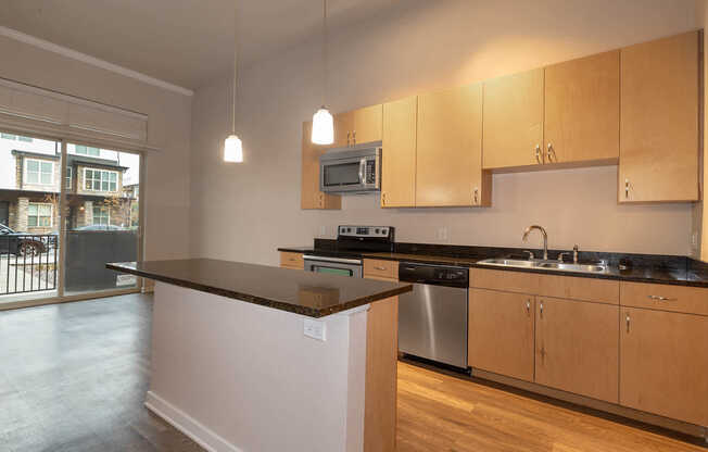 Kitchen and Living Area with Hard Surface Flooring