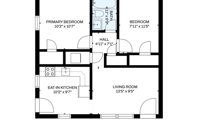 2 beds, 1 bath, $1,475