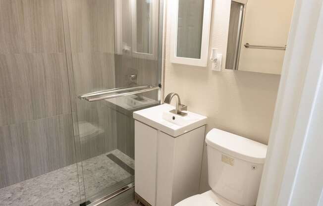 a small bathroom with a toilet and a shower