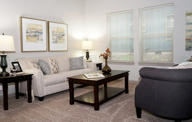 Spacious Living Room | Tualatin Oregon Apartments | River Ridge