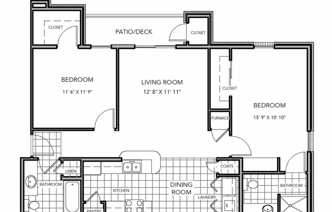 2 beds, 2 baths, 1,082 sqft, $1,085