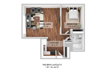 1 bed, 1 bath, $1,858