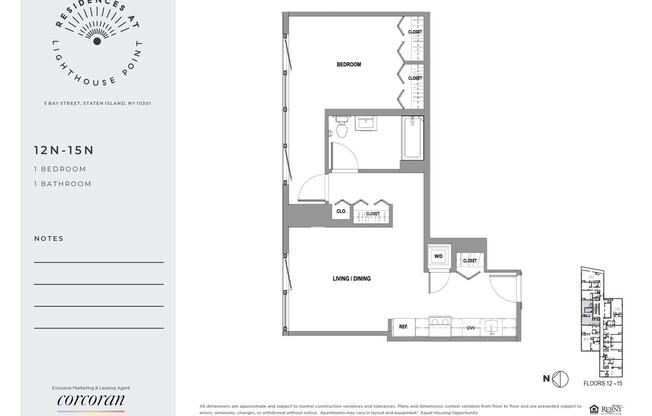 1 bed, 1 bath, $3,214, Unit 13NN