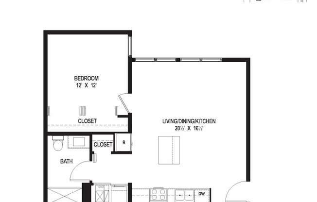 1 bed, 1 bath, 700 sqft, $2,395, Unit 406