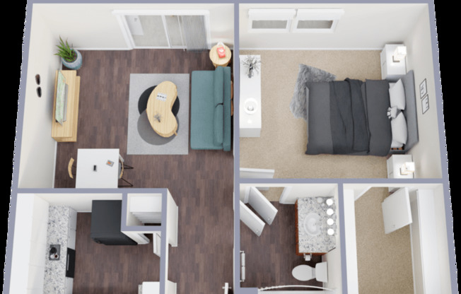 1 bed, 1 bath, 576 sqft, $899