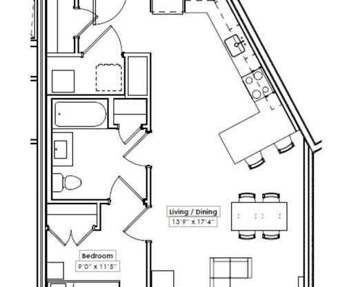 1 bed, 1 bath, 790 sqft, $3,250, Unit 313