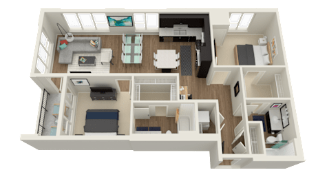 2 beds, 2 baths, 1,215 sqft, $2,470