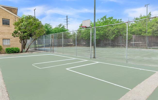 HAVE A PICKUP GAME AT THE BASKETBALL COURT