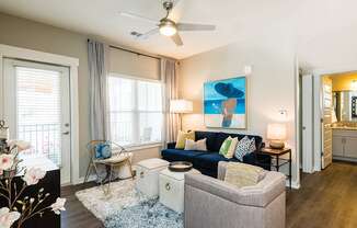 Model Living Room Area at Central Island Square, South Carolina