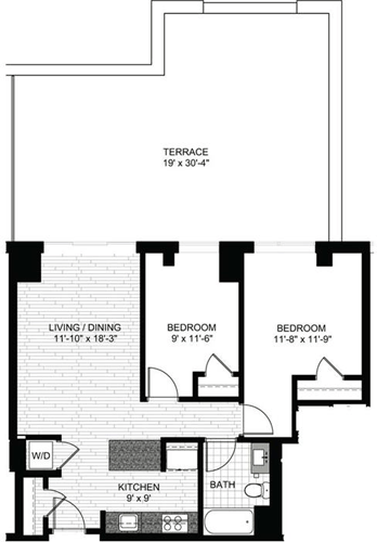 2 beds, 1 bath, 858 sqft, $4,390, Unit 0615