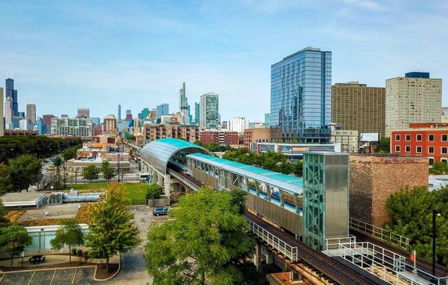 Aerial View at 23rd Place Apartment, Illinois, 60654