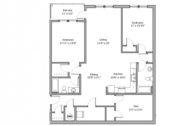 B2.1 - TWO BEDROOM TWO BATH WITH DEN