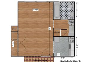 Studio, 1 bath, 400 sqft, $735, Unit 304
