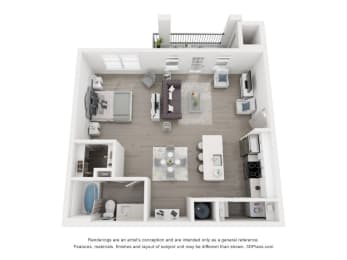 Studio, 1 bath, 762 sqft, $1,483