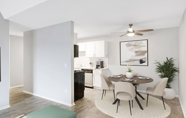 Stratford Wood Apartments and Townhomes in Minnetonka, MN Photo of a living room dining room and kitchen