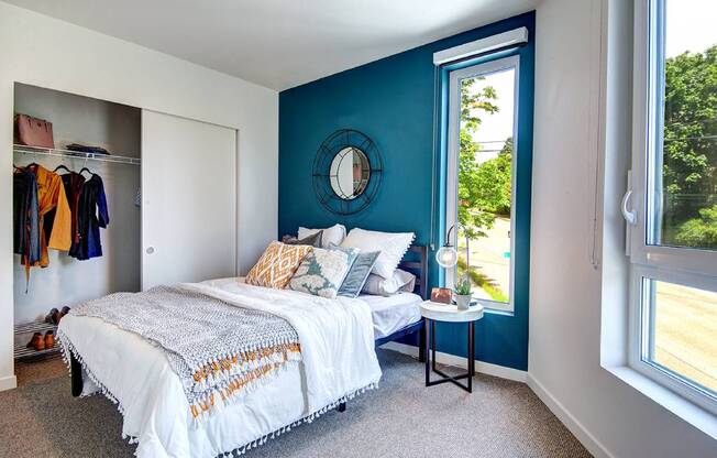 Comfortable Bedroom at Metro Line Flats, Seattle, Washington