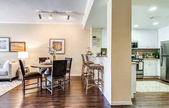 Dining and kitchen area