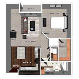 1 bed, 1 bath, 688 sqft, $1,145