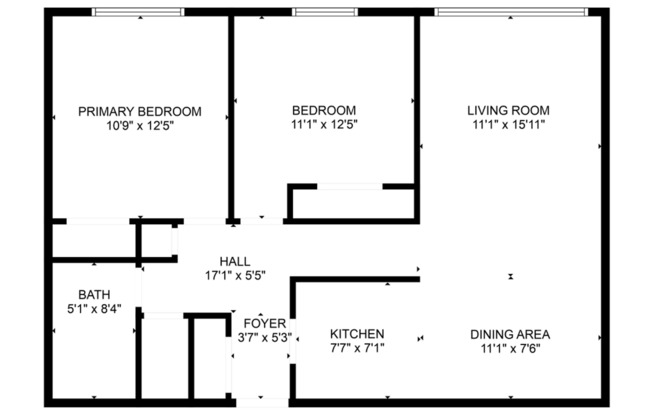 2 beds, 1 bath, 790 sqft, $735, Unit 1350-106